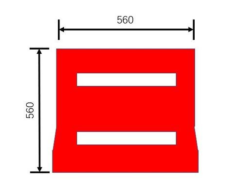 De Kleuren van de de Wegbarrière 560x560 4 van Rotomoldingsproducten